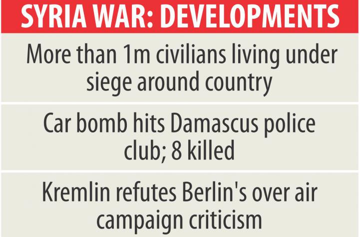 Merkel says 'horrified' by Russian bombings in Syria