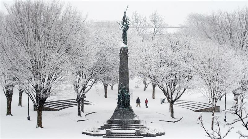 Victory Park loses out to winter. Manchester New Hampshire