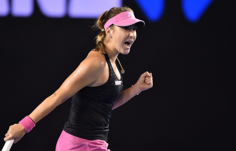 AFP  File  Peter ParksSwitzerland's Belinda Bencic celebrates a point during her women's singles match on day seven of the 2016 Australian Open tennis tournament in Melbourne