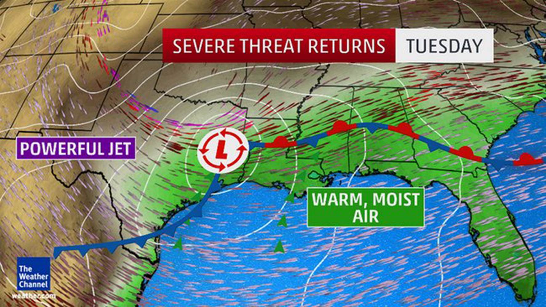 Image Weather forecast for Tuesday