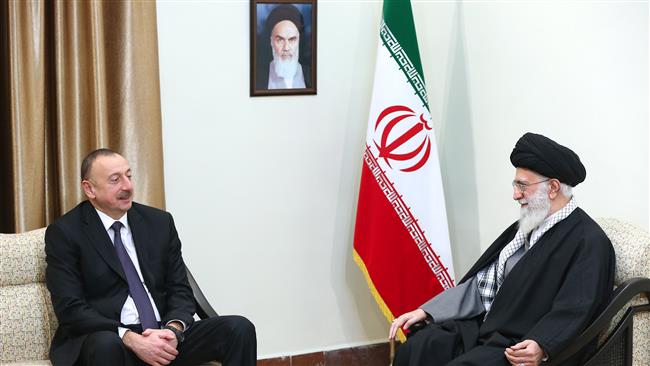 Leader of the Islamic Revolution Ayatollah Seyyed Ali Khamenei receives Azeri President Ilham Aliyev in Tehran