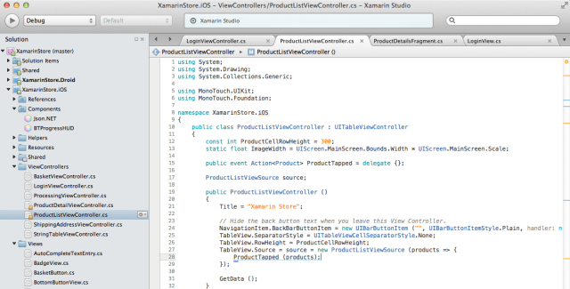 Xamarin Studio Xamarin's development