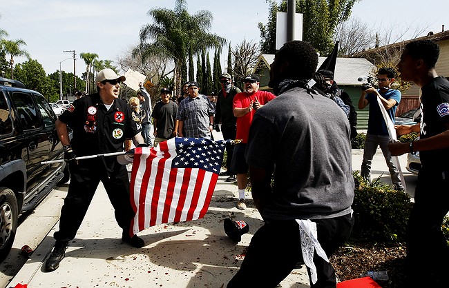 Multiple stabbings at KKK rally