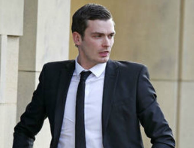 Adam Johnson arriving at Bradford Crown Court