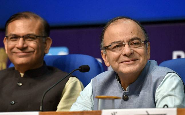 Arun Jaitley with MoS Jayant Sinha