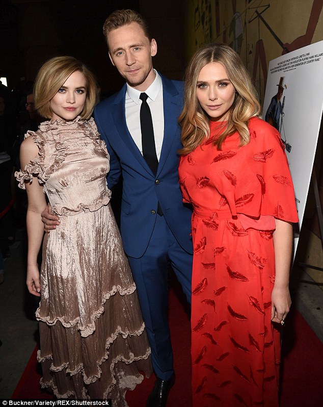 Biopic Maddie Hasson who plays Hank Williams second wife Billie Jean attended the premiere in a frilly pink dress