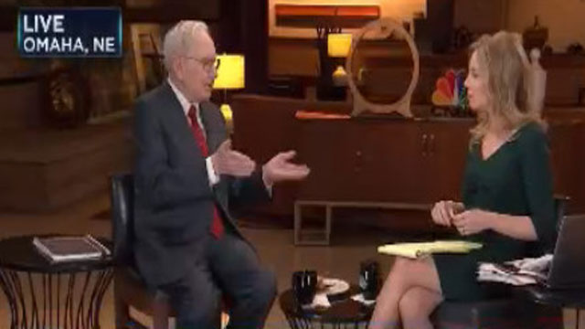 Warren Buffett said the U.S. economy appears weaker than he thought it would be as recently as last fall but that doesn