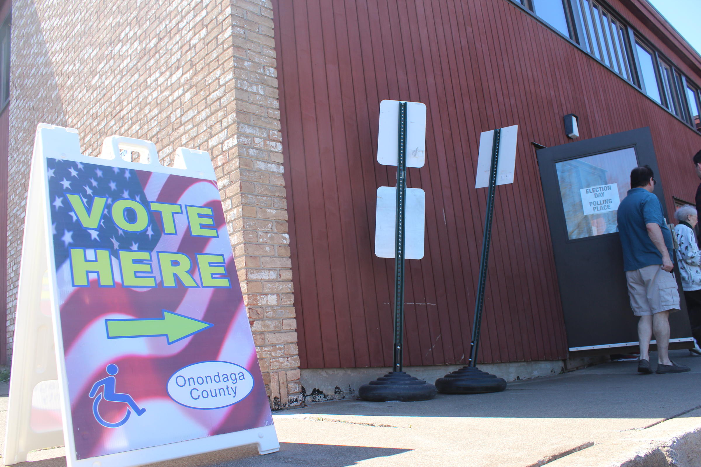 A polling place in Syracuse during New York's presidential primary in April