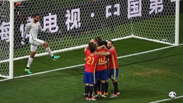 All for one Spain scored another sublime team goal that included 21 passes against Turkey