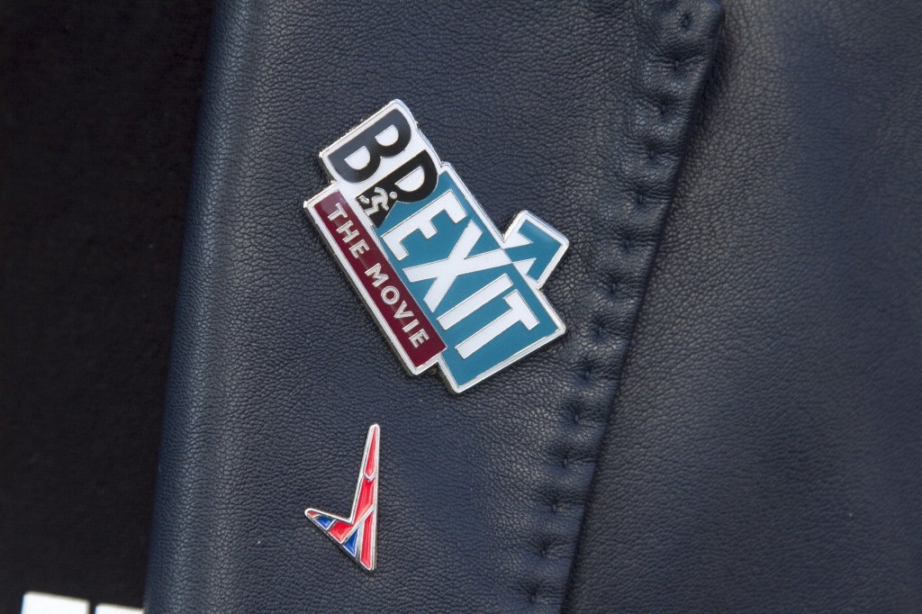 REX  Shutterstock Brexit pin badge EU Referendum Voting London UK- 24 Jun 2016