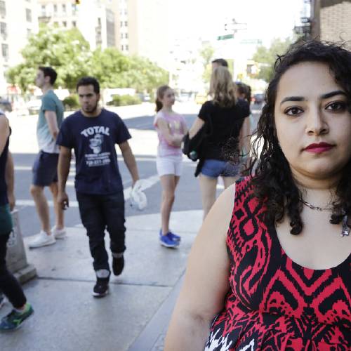 Eman Abdelhadi a lesbian doctoral student at New York University poses near the campus. Gay Muslims said the shooting in an Orlando nightclub sparked a complex set of emotions. They were devastated for their