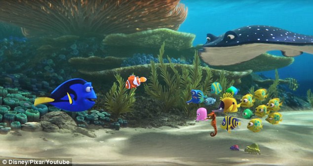 Family fun Ellen voices Dory the animated blue fish and Nemo's pal from the original 2003 movie