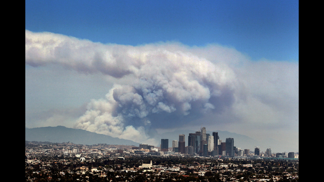 2 brush fires erupt in Angeles National Forest north of Azusa, Duarte