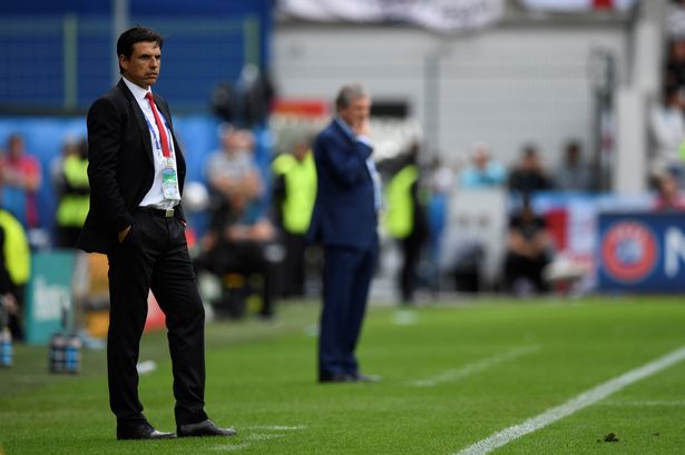 Getty Images

Chris Coleman looks on during the defeat to England