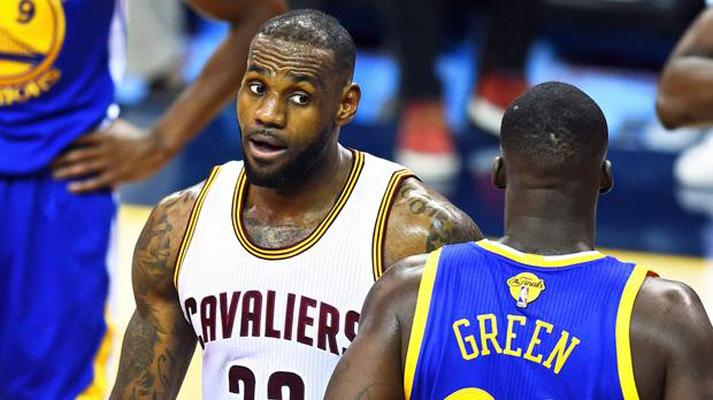 LeBron James and Draymond Green