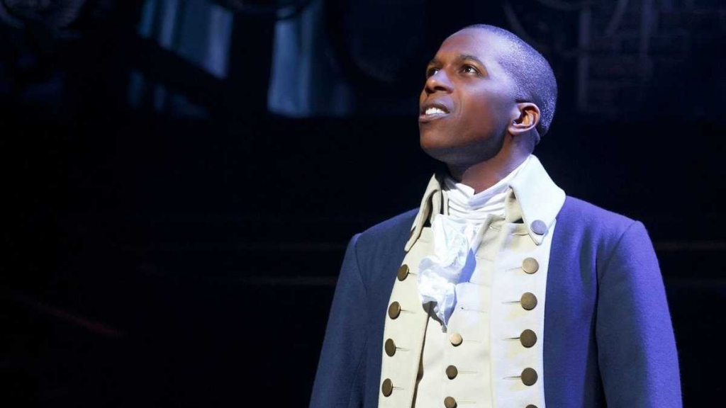 Leslie Odom Jr. as Aaron Burr in the Broadway production of'Hamilton