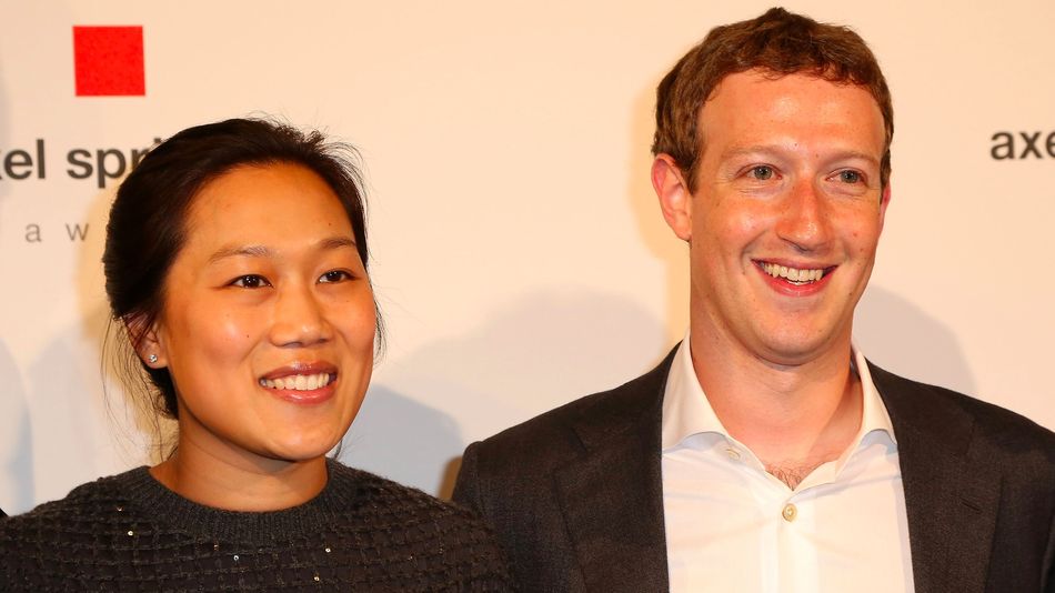 Mark Zuckerberg and Dr Priscilla Chan