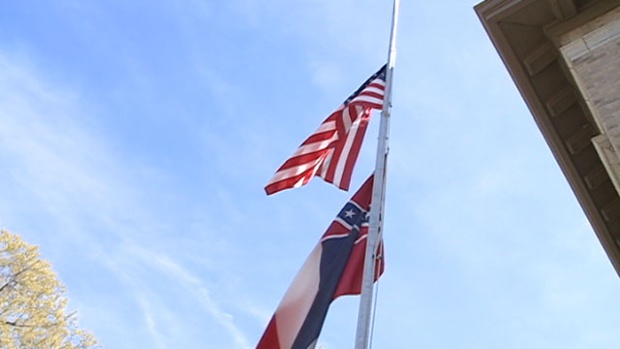 Flags at half staff