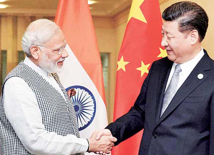 Narendra Modi with Xi Jinping in Tashkent