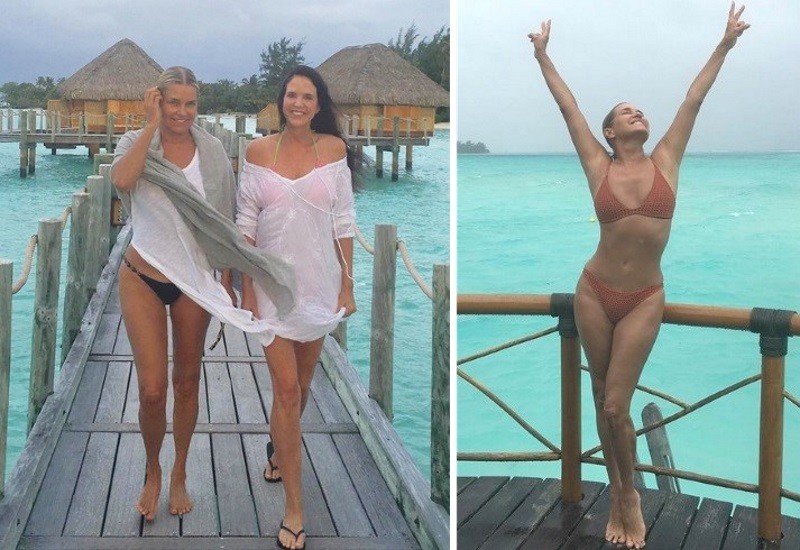 Yolanda Hadid flaunts fit bikini body while vacationing in Tahiti. The 'Real Housewives of Beverly Hills&#039 star is writing a book on her struggle with Lyme disease