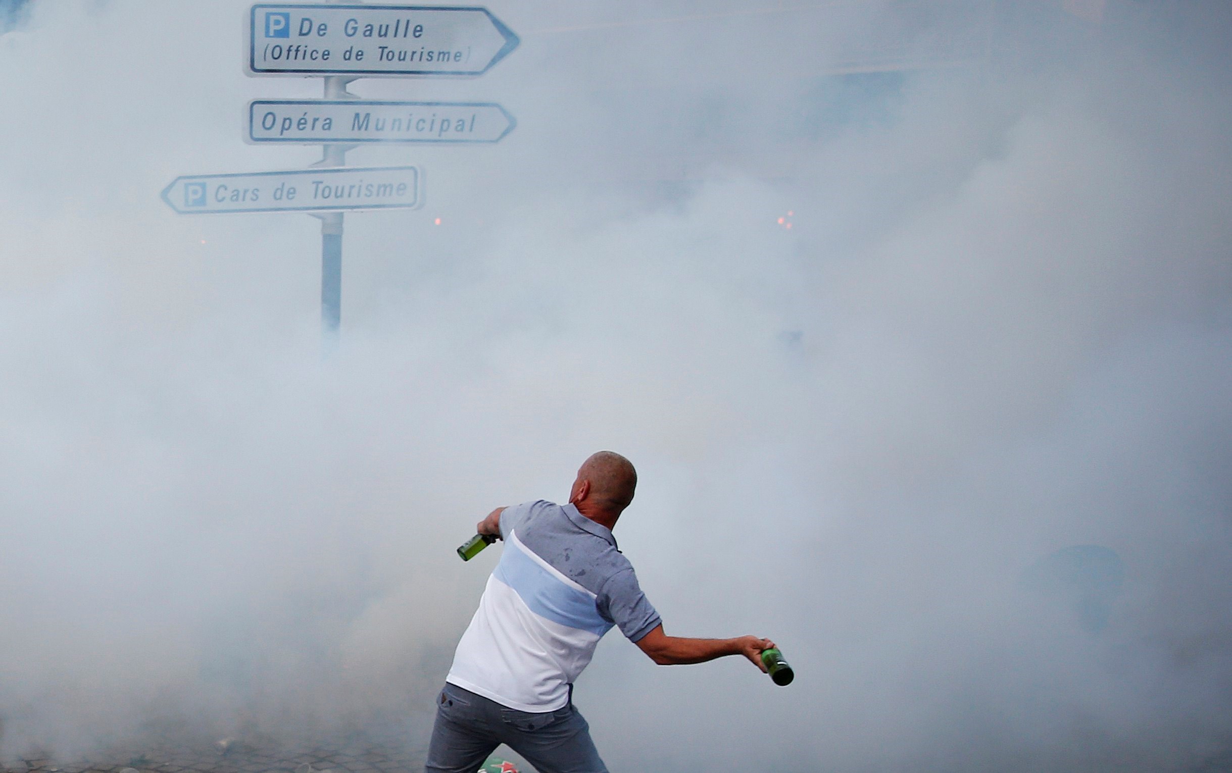 The Latest: No TV screens on French terraces during Euro