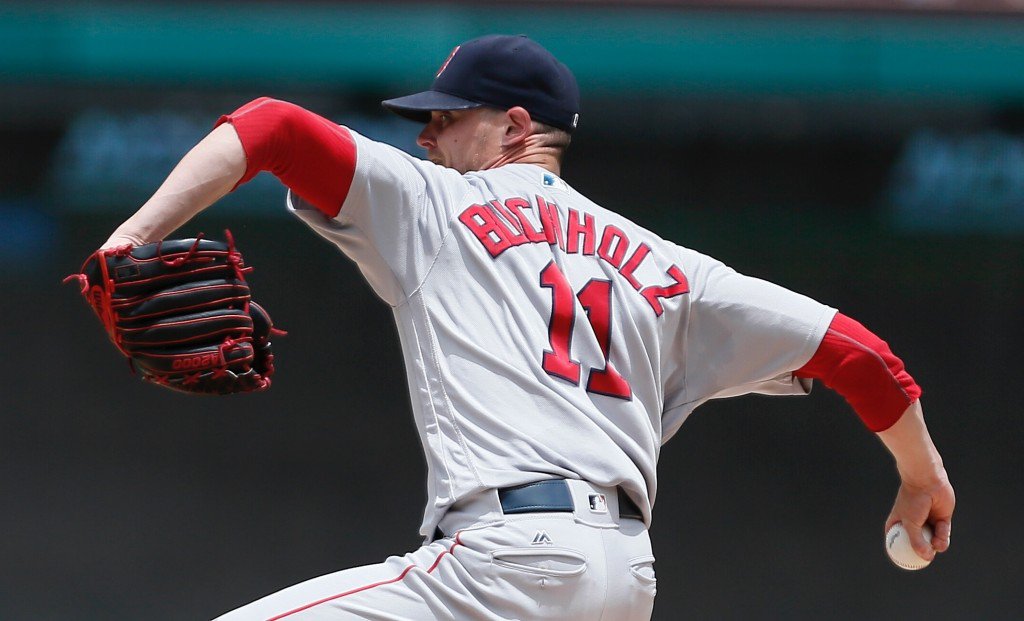 Clay Buchholz pitching for the Red Sox on Sunday in Arlington Texas has given up five or more runs in five of his 12 starts this season including Sunday's