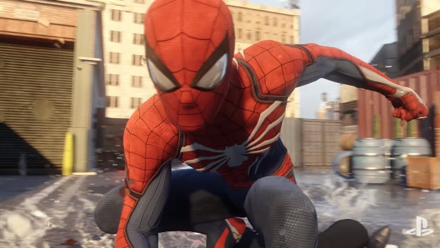 Screenshot from the Spider Man game trailer You Tube PlayStation