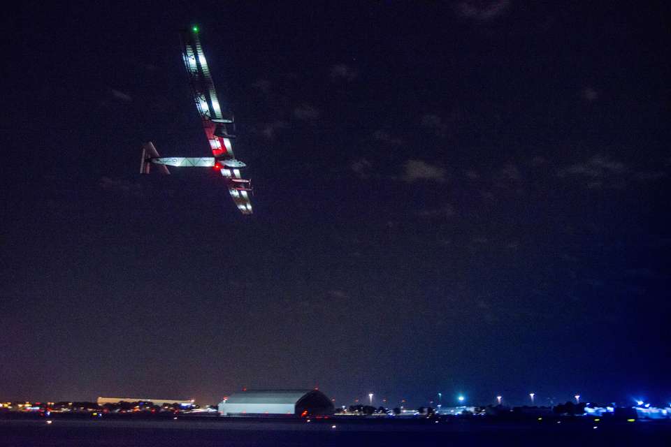 Swiss officials say solar-powered plane lands in Spain