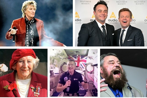 Some of the stars honoured by the Queen