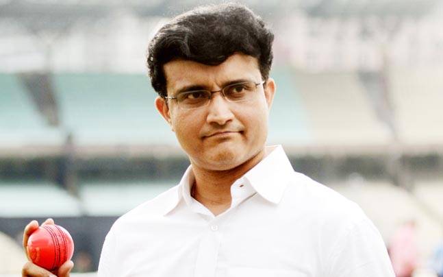 Sourav Ganguly poses with the pink ball at the Eden Gardens ahead of the Bengal Super League clash