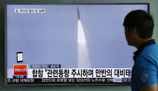 North Korea test-fires intermediate-range ballistic missile