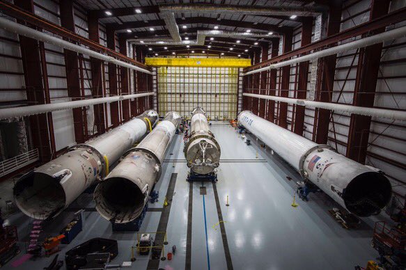 SpaceX's four recovered rockets  Image courtesy of SpaceX