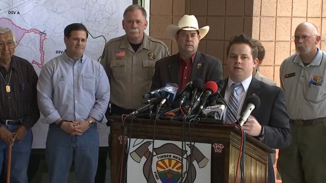 State county and local officials provided an update on the Cedar Fire Friday