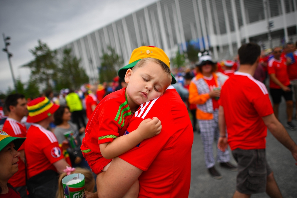 The excitement is too much for one young supporterEPA