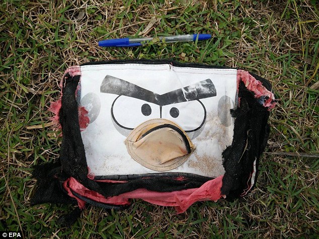 This Angry Birds bag is believed to belong to one of more than 200 passengers who went missing on the MH370 in March 2014