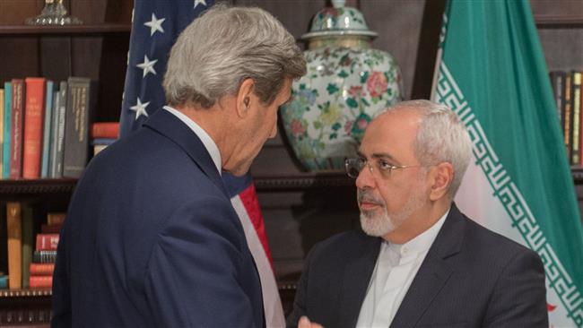 Minister Mohammad Javad Zarif and his American counterpart John Kerry in New York