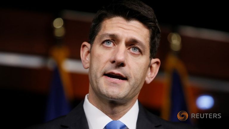 U.S. Speaker of the House Paul Ryan takes questions at a news conference in Washington