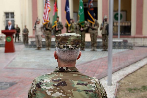 New U.S. commander in Afghanistan U.S. Army Gen. John W. Nicholson attends a change of command ceremony at the Resolute Support Headquarters in Kabul Afghanistan