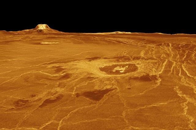 Venus- 3D Perspective View of Eistla Regio