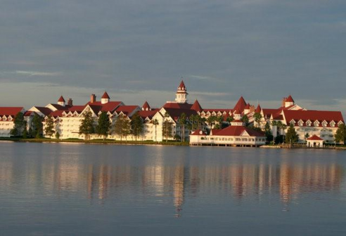 View of the Grand Floridian Resort and Spa located in the Magic Kingdom at Disney World in Orlando Florida