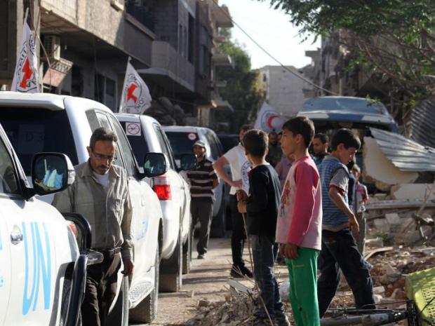 Aid convoy enters Syria's Darayya, ICRC says