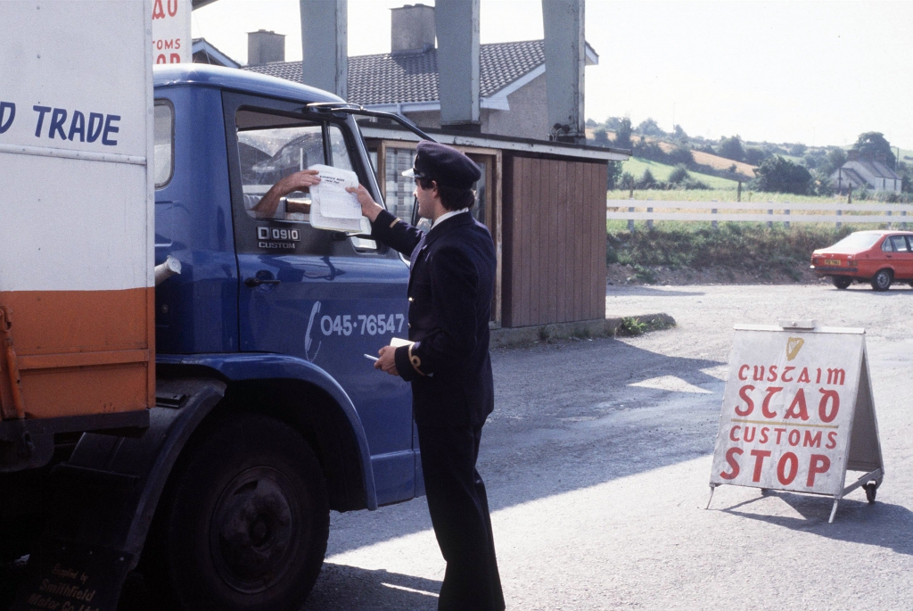 A customs official in Co Down in 1981. The government is evaluating new technologies for border controlsPACEMAKER PRESS