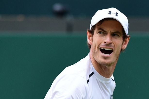 Britain's Andy Murray reacts to winning a point against Australia's Nick Kyrgios during their fourth round clash