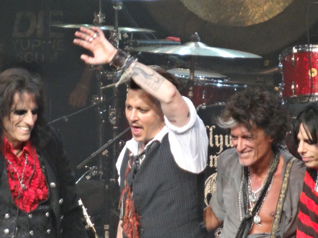 Alice Cooper Johnny Depp and Joe Perry at the Grand Theater at Foxwoods Mashantucket CT