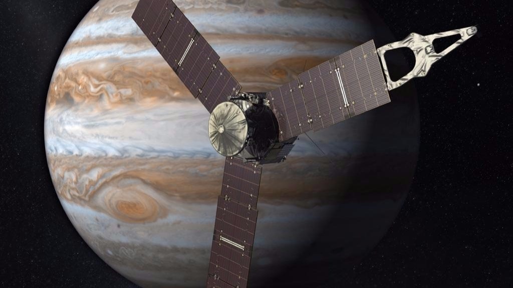 An rendering of Juno's mission to Jupiter