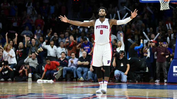 Andre Drummond celebrates