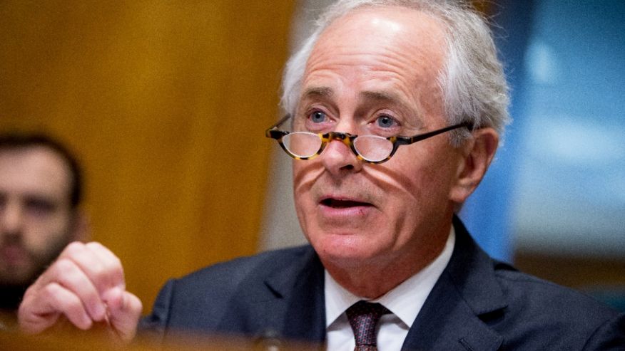 Senate Foreign Relations Committee Chairman Sen. Bob Corker R-Tenn. speaks on Capitol Hill in Washington