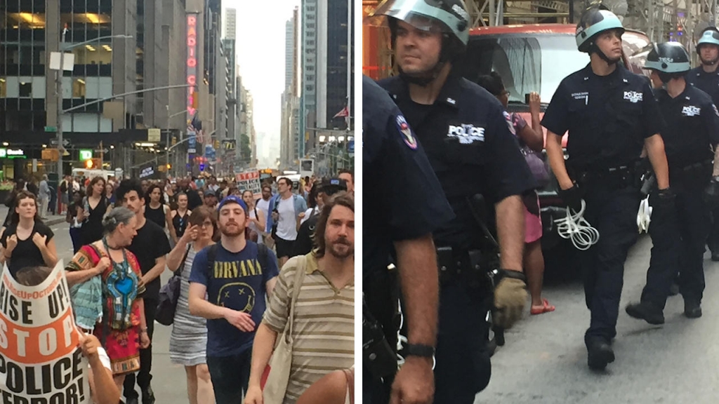 Thousands in NYC protest fatal police shootings at least 40 arrested