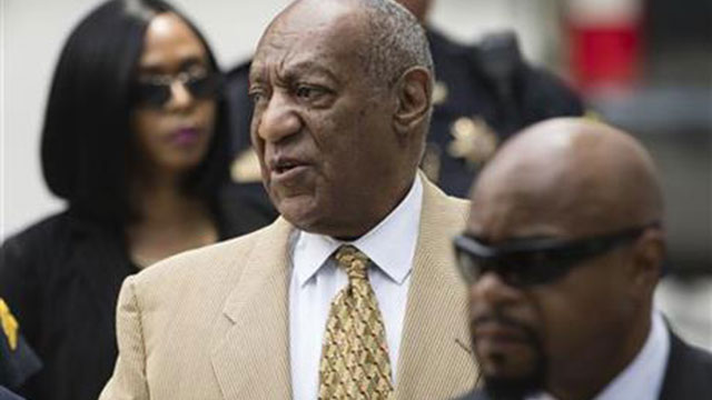 Bill Cosby arrives for a pretrial hearing in his criminal sex-assault case at the Montgomery County Courthouse in Norristown Pa. Thursday