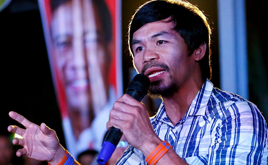 Boxer-turned-politician Manny Pacquiao. Pic AP